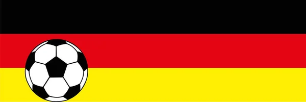 Voetbal Voetbal bal Duitsland kleuren achtergrond — Stockvector