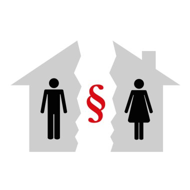 division of property at divorce pictogram