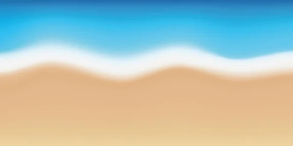 Fondo de verano playa de arena y mar turquesa — Vector de stock