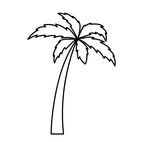 Palme einfaches Symbol Piktogramm Umriss — Stockvektor