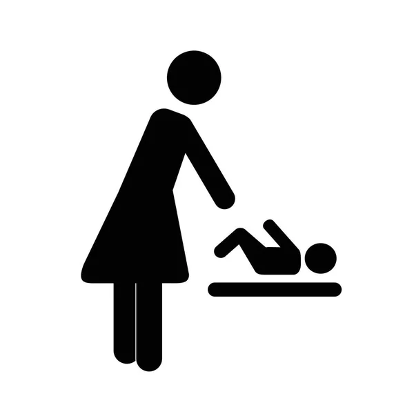 Symbole bébé vestiaire pictogramme — Image vectorielle