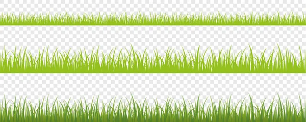 Grünes Gras Wiese Rand Vektormuster isoladet — Stockvektor