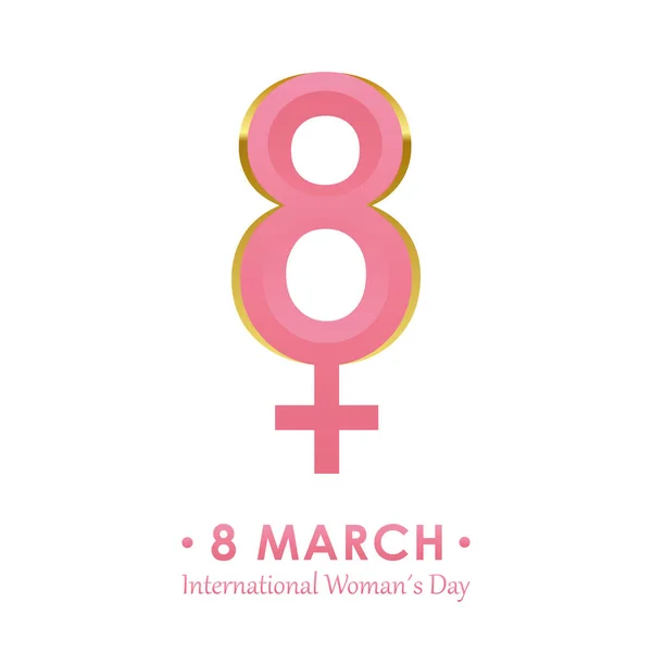 8th march international womans day female abstract symbol — Stock Vector