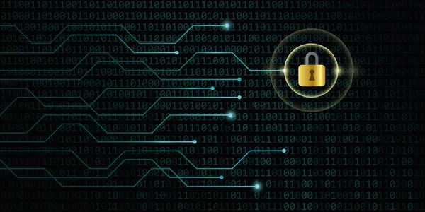Ψηφιακή ασφάλεια προστασίας προσωπικών δεδομένων στο διαδίκτυο — Διανυσματικό Αρχείο