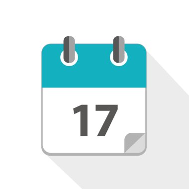 Mavi iş takvim 17 simgesini