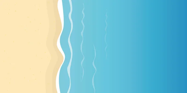 Песчаный пляж и водный летний отдых фон — стоковый вектор