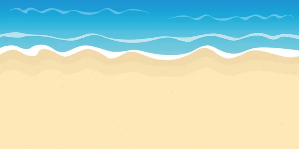 Písčité pláže a vody, letní dovolená pozadí — Stockový vektor