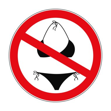 Bikini mayo yasak işareti