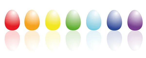 Huevos de Pascua de colores vivos — Archivo Imágenes Vectoriales