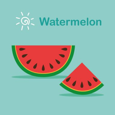 Beyaz arkaplanda karpuz simgesi izole edildi