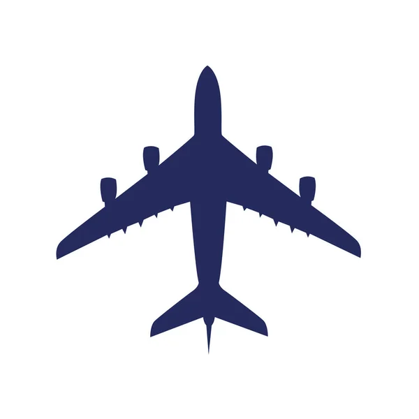 Avion de passagers isolé sur fond blanc — Image vectorielle
