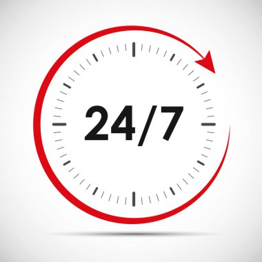 24 Saat 7 gün bir hafta simgesini açın.
