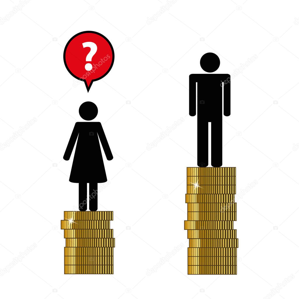 woman earns less money than man