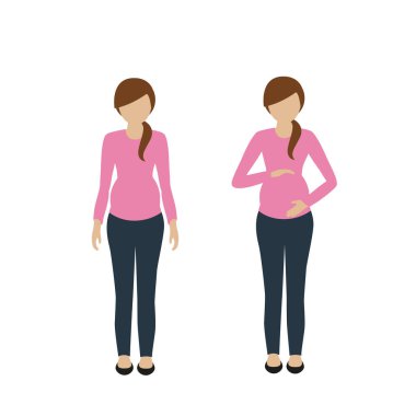 hamile kadın karakter rahat bakmak