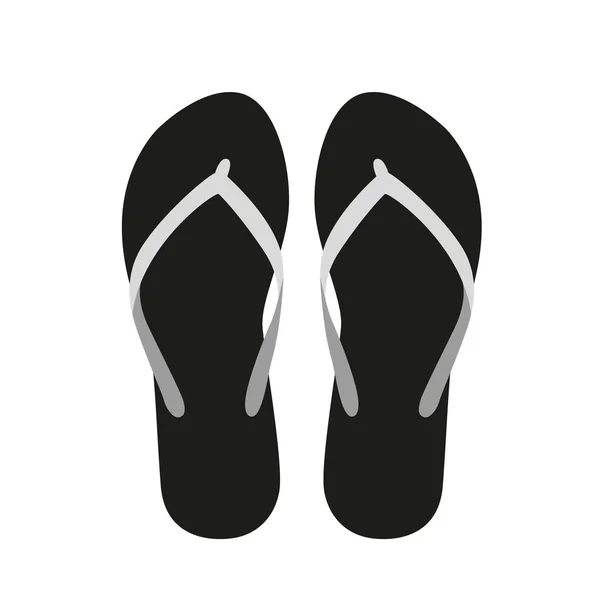 Flip flops simple pictogram isolated on a white background — Stock Vector