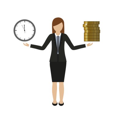 zaman ve para iş kadın karakteri hakkında iş kavramı