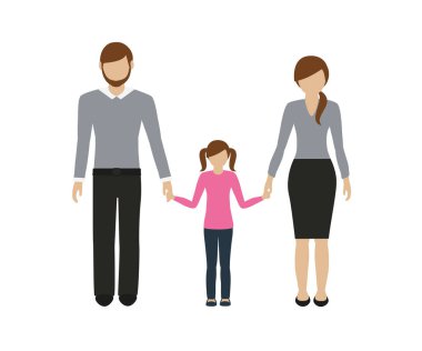 Baba ve kızı aile karakterler anne