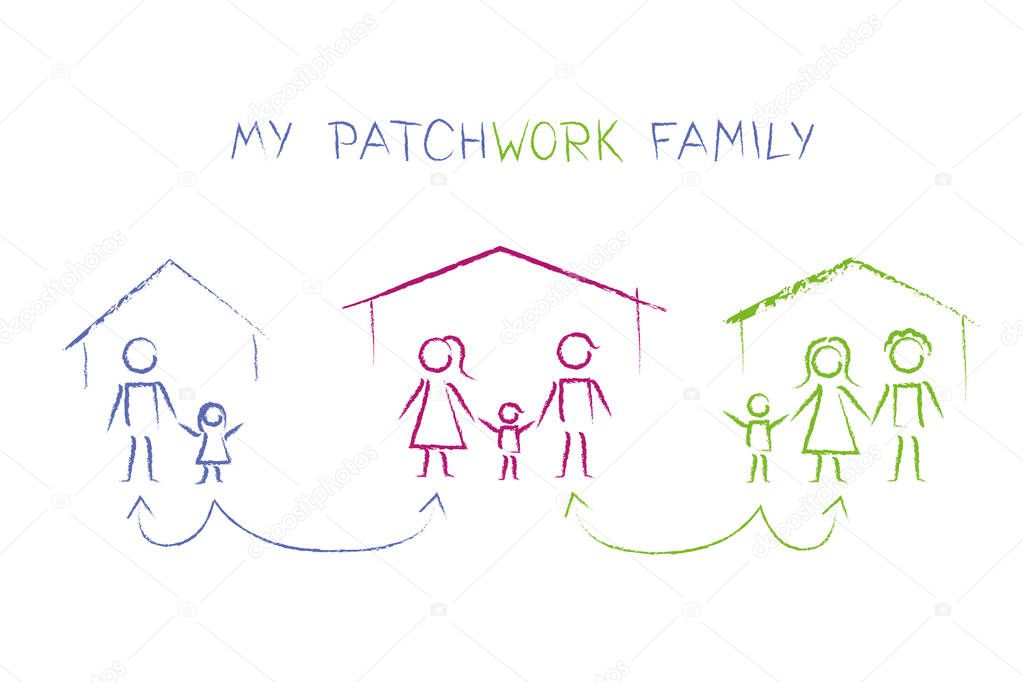 big patchwork family drawing