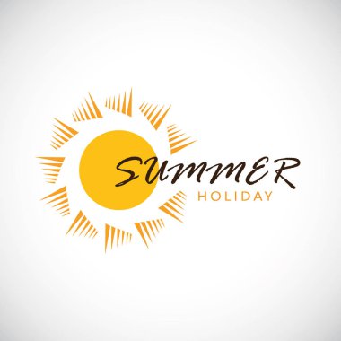 yaz tatili sarı güneş simgesi