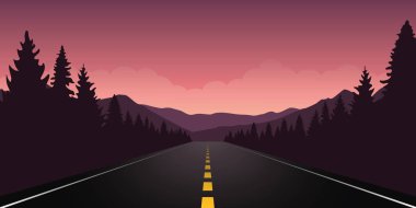 roadtrip macera staight yol ve orman manzara