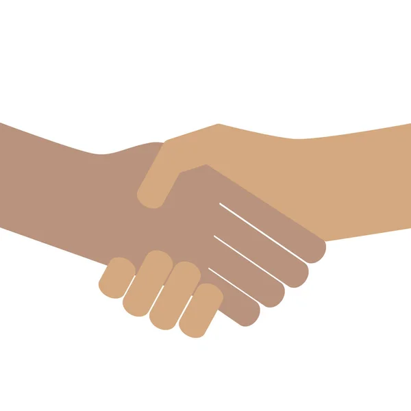 Handshake mensen schudden handen pictogram geïsoleerd op witte achtergrond — Stockvector