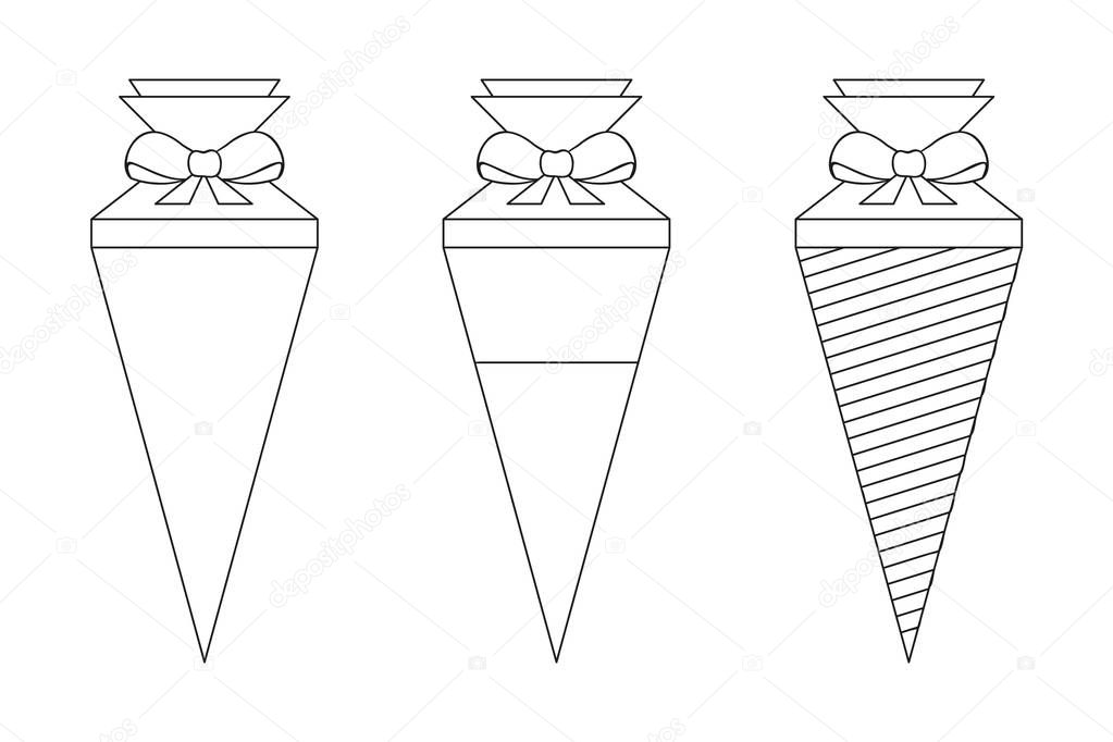 pattern school cone set for coloring