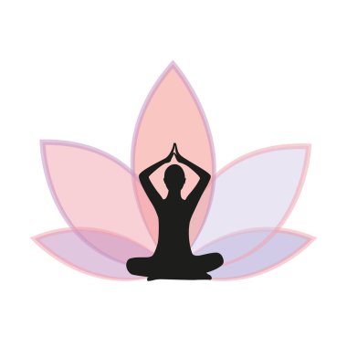 kişi pembe lotus çiçeği meditasyon