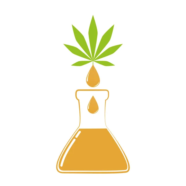大麻油の製造 — ストックベクタ