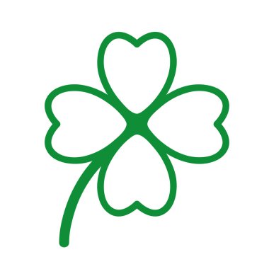 Beyaz arka plan üzerinde izole yeşil yonca yaprağı