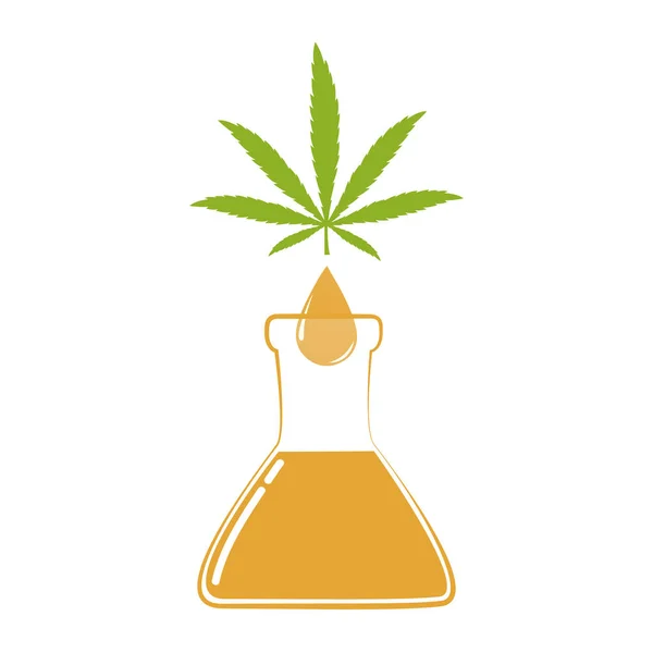 Vervaardiging van cannabisolie — Stockvector