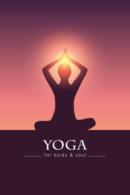 beden ve ruh meditasyon kişi siluet için yoga