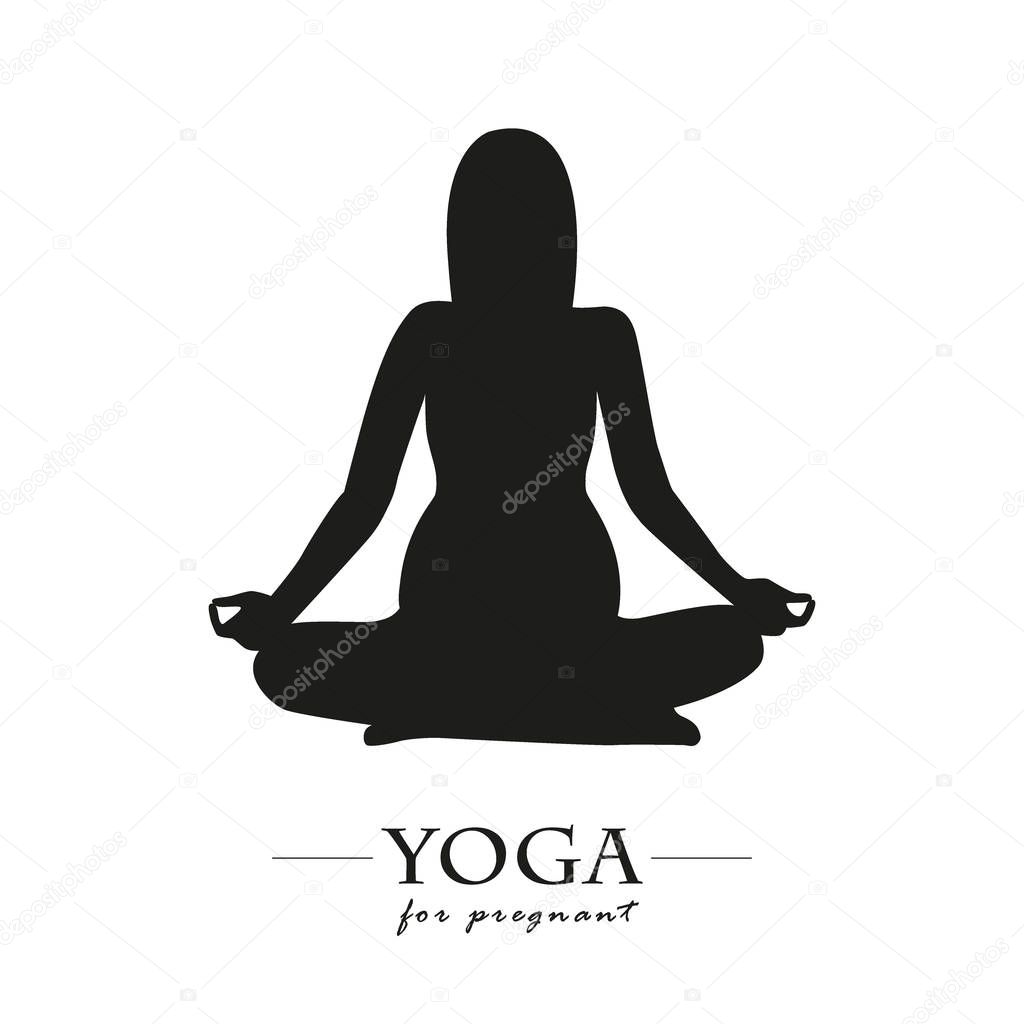 yoga for pregnant women silhouette