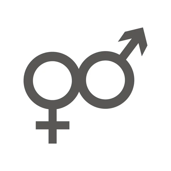 Male and female symbol icon — Stock Vector