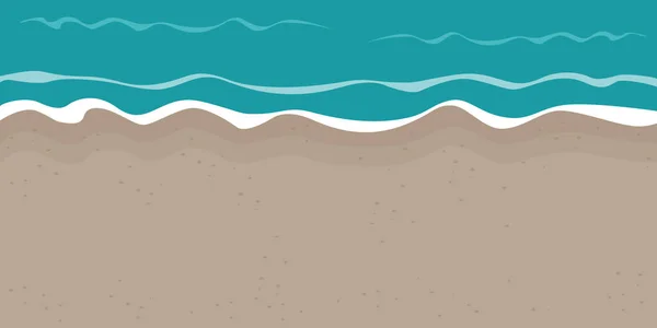 Písčité pláže a vody, letní dovolená pozadí — Stockový vektor