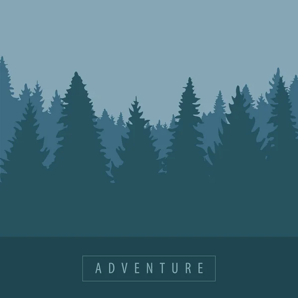 Aventure forêt verte fond — Image vectorielle