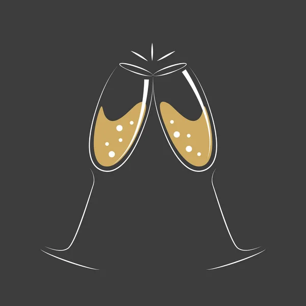 Rosta med champagne Celebration design — Stock vektor