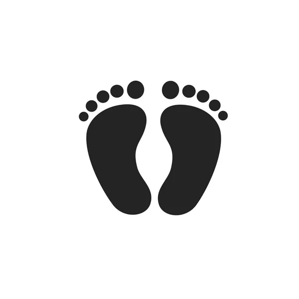 Baby footprint simple icon — Stock Vector