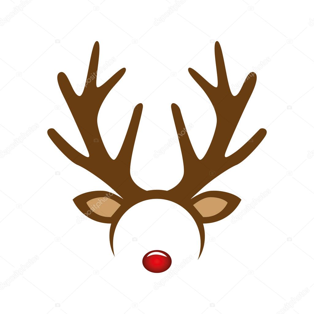 reindeer with red nose costume mask hairband