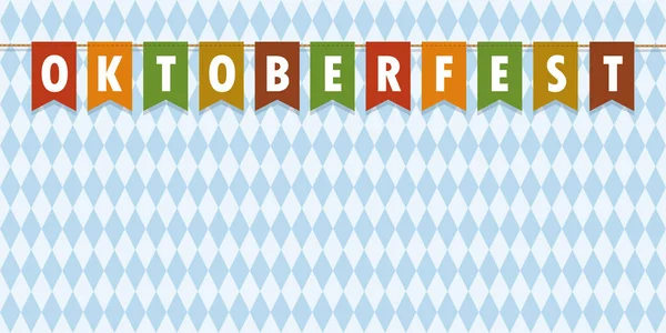 Bandeiras festa oktoberfest na baviera bandeira textura fundo — Vetor de Stock