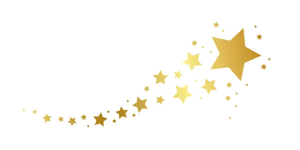 白を基調とした黄金の秋の星の装飾 — ストックベクタ