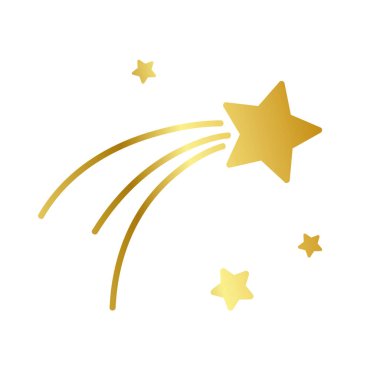 altın noel fallig yıldız simgesi beyaz arka plan izole