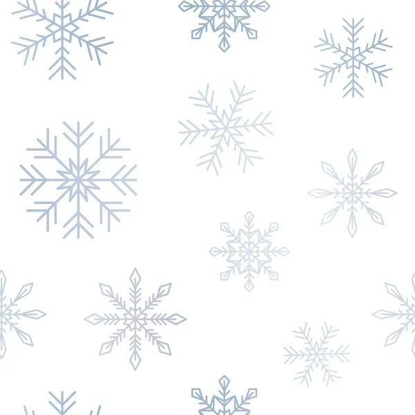 Χωρίς ραφές μοτίβο φωτεινό φόντο Χιονονιφάδα — Διανυσματικό Αρχείο