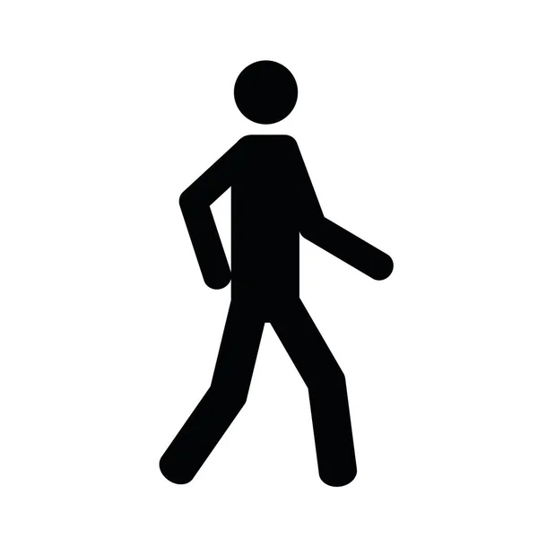 Człowiek idzie piktogram ikona — Wektor stockowy