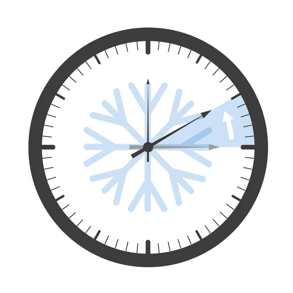 Interruptor de reloj a la hora de invierno — Archivo Imágenes Vectoriales