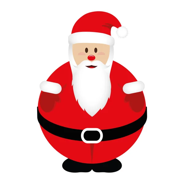 Gordo Santa Claus en ropa roja — Vector de stock