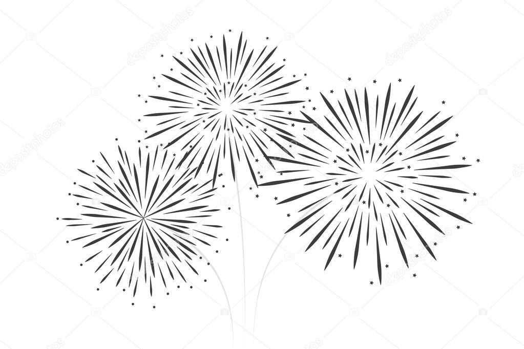 firework isolated on white background