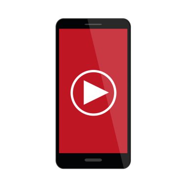 ekranda video oynatıcı uygulaması olan akıllı telefon