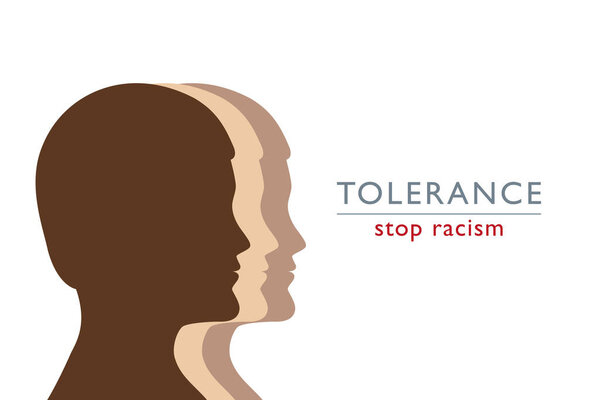 stop racism tolerance concept persons with different skin colors