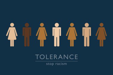 Farklı ten renklerine sahip ırkçılığa tolerans kavramını durdurun