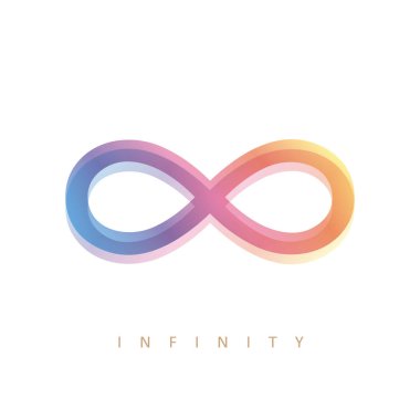 colorful infinity symbol on white background clipart